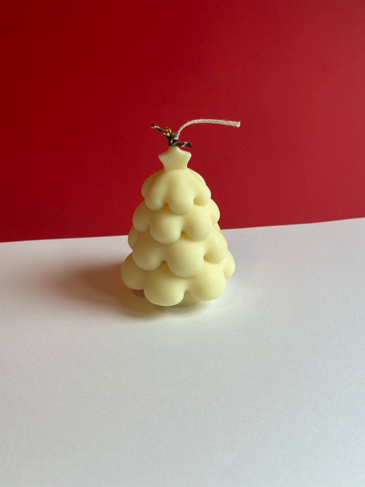 Vela Árbol navideño nevado