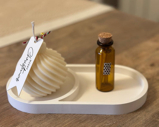 Portavelas bandeja doble